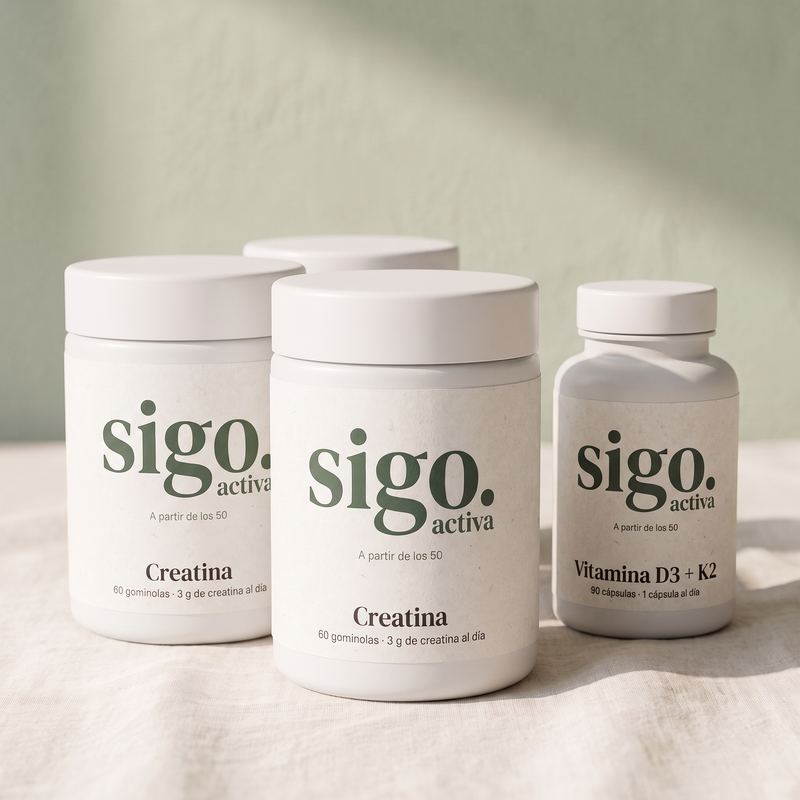 Pack Sigo · Creatina + Vitamina D3 y K2 · 3 meses