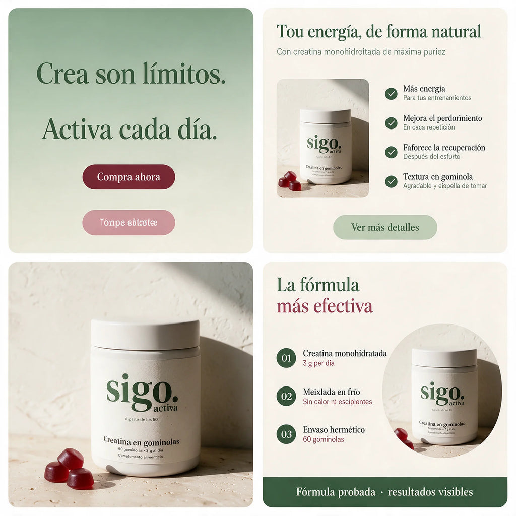 Sigo Activa · Creatina en gominolas · 60 gominolas