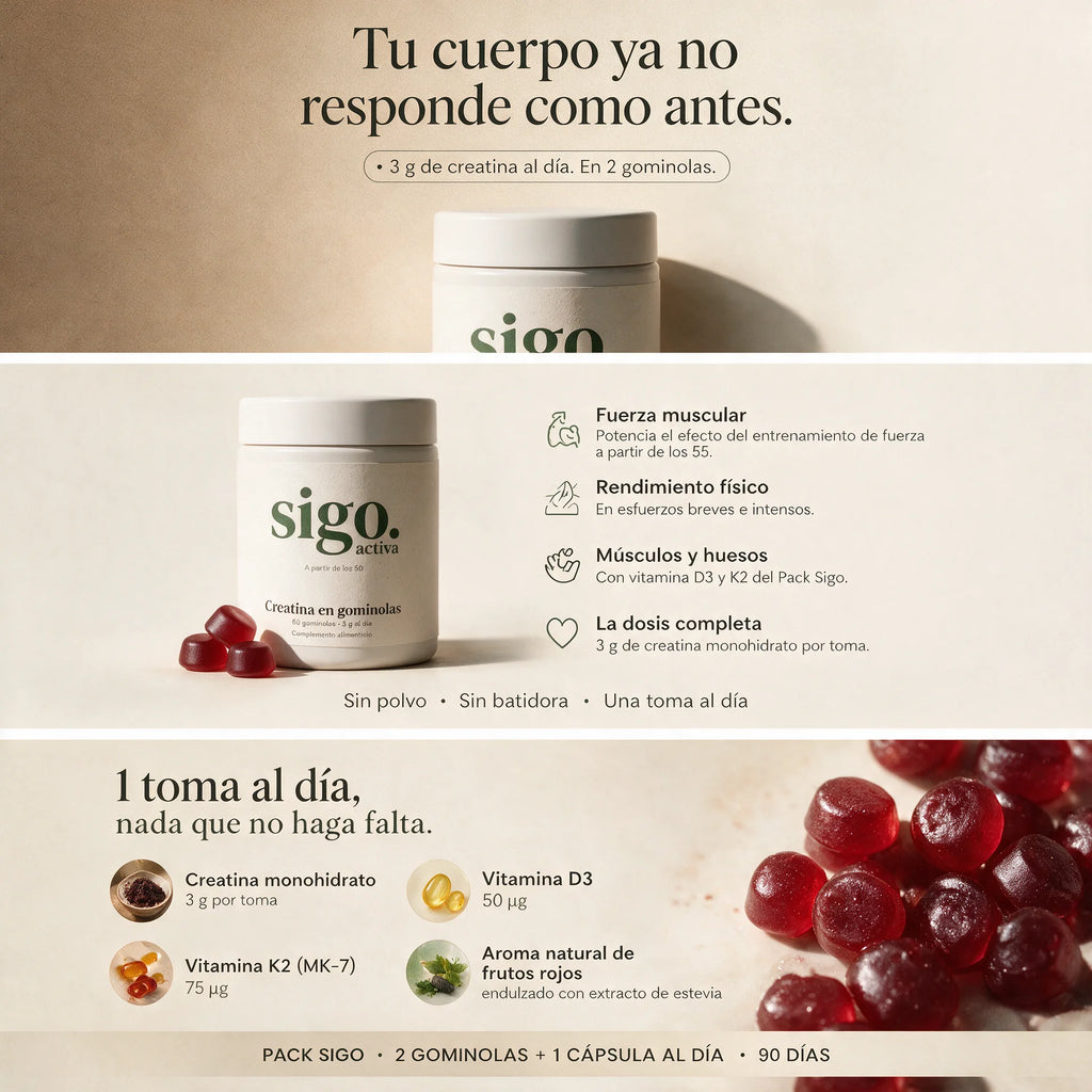 Sigo Activa · Creatina en gominolas · 60 gominolas